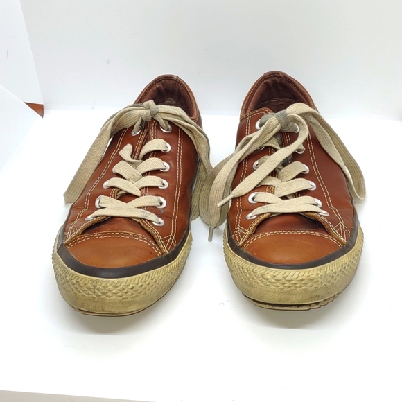 Converse Brown Leather low tops men's size 8 or women's size 10. - Picture 2 of 8